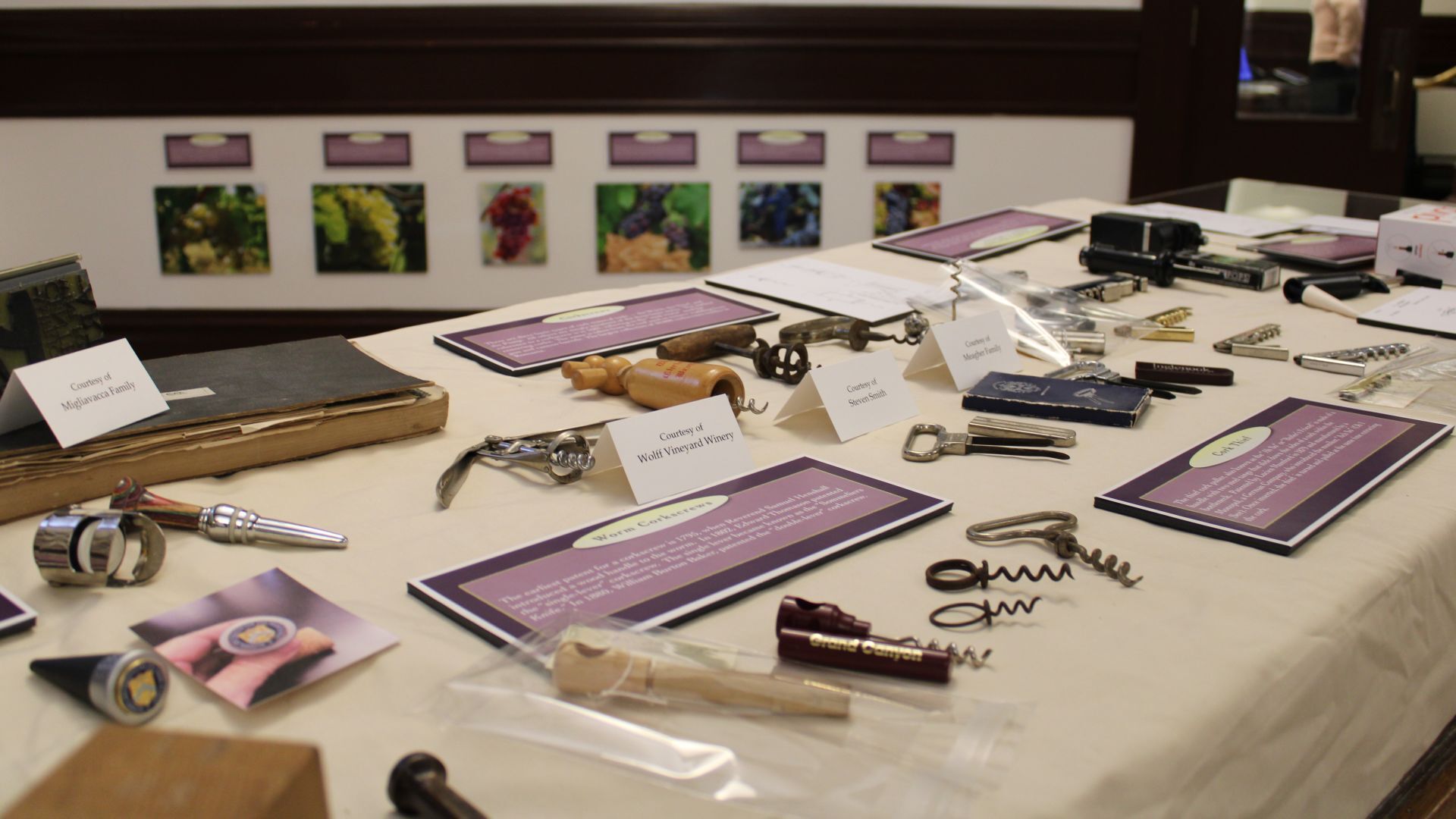 Corkscrew Table, Wine Exhibit